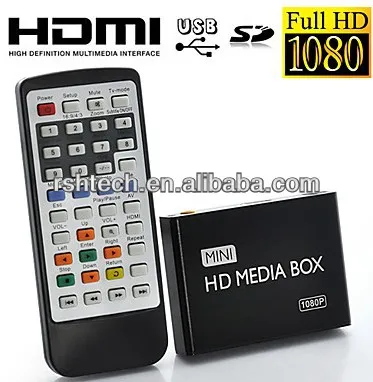 Mini HD Media Box Multi Media Player Upscaling Full HD 1080P HDMI USB SDHC MKV