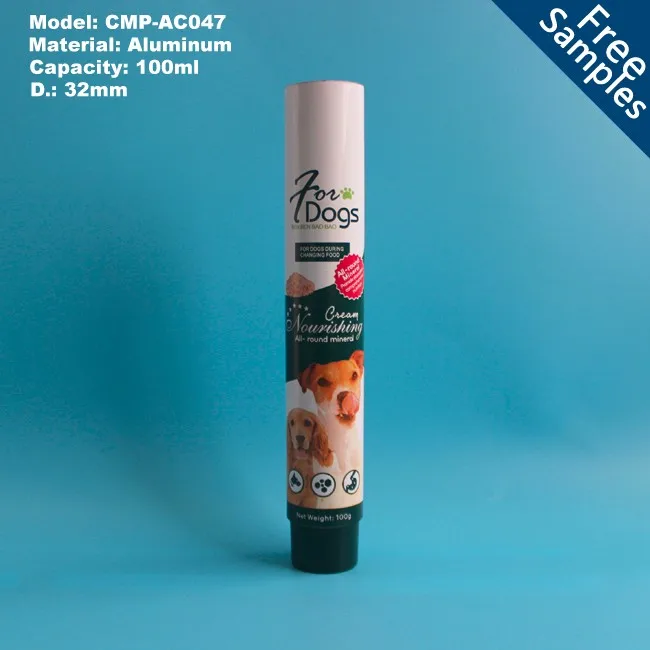 Ecofriendly Empty Aluminum Tube Dog Food Tube With Offset Printing
