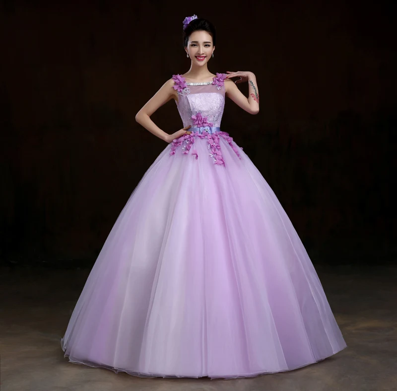 purple vintage wedding dress