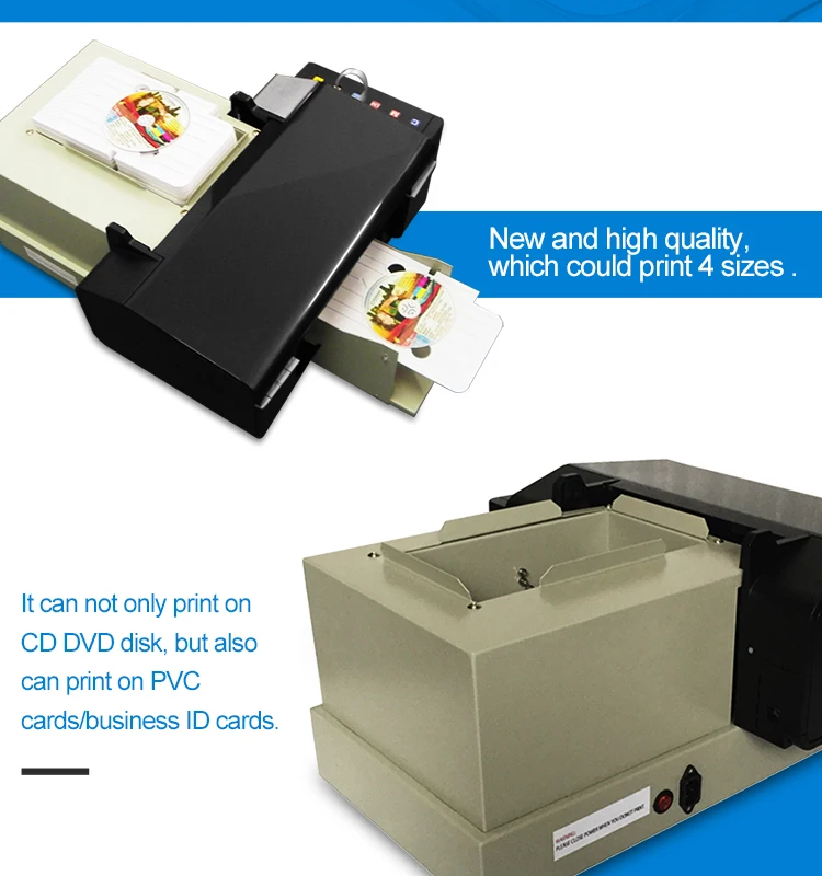 Industrial Automatic Inkjet Cd Dvd Pvc Id Card Printer With 51pcs Free ...