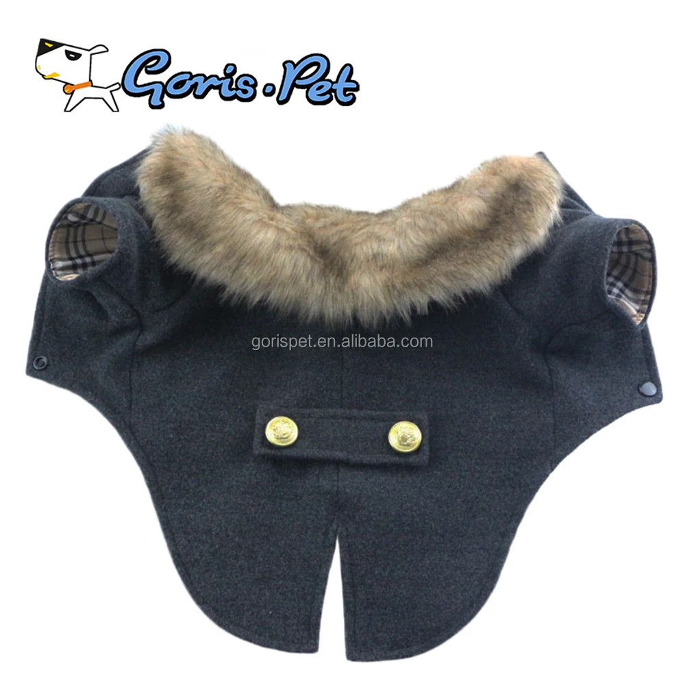 Luxury Fur British Style Woolen Dog Winter Coats And Jackets Buy Dog