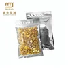 Custom Design High Barrier Plastic Clear Front Food Packing Aluminum Foil Flat Pouch 3 Side Seal Bags with Zipper