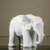 Custom dimension animal craft decoration sculpture geometric shape resin base elephant statue