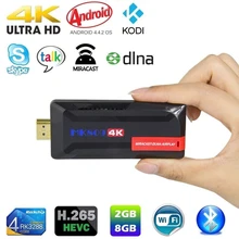 MK809 4K Ultra HD TV Stick Dongle RK3288 2GB 8GB HDMI USB Mini PC Android 4.4 Streaming Media Player Supports WiFi Bluetooth