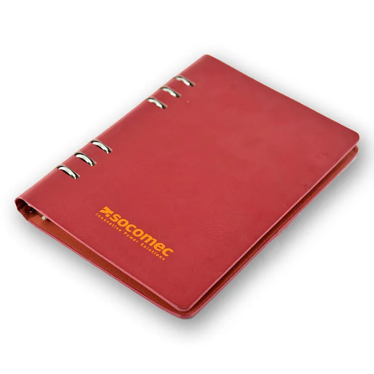 High Quality Customized Pu Leather Ring Binder Diary Leather Notebook