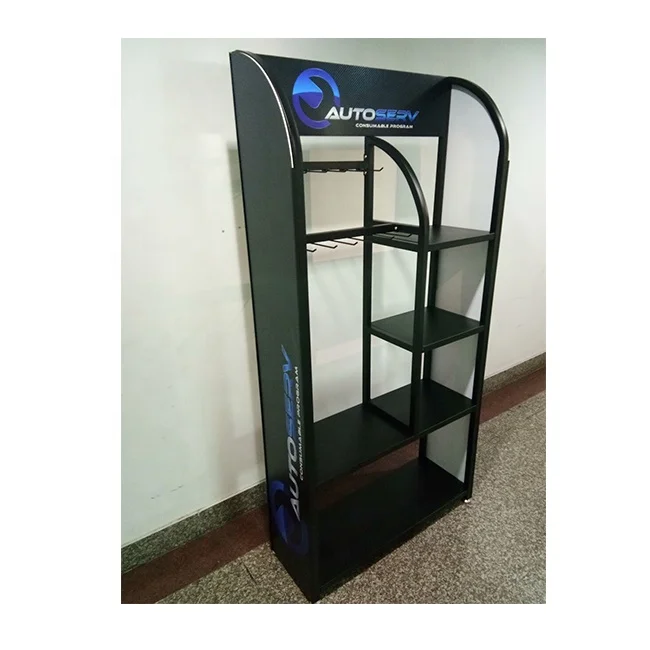 Wiper Blade Hanging Hook Oil Container Display Stand Floor Metal Car Accessories Display Rack