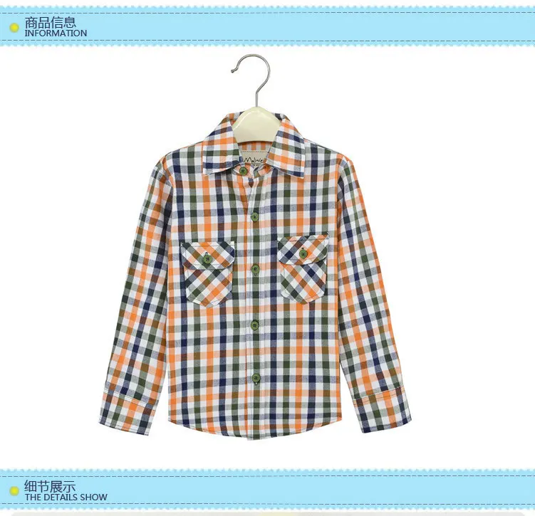 New Classic Plaid children brand blouse Fashion The Prince Kids Baby Boys Tops Dance Party Classic Plaid Long Sleeve Shirt