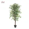 Latest product plants artificial garden decorative landscaping white edge leaves green ficus banyan tree