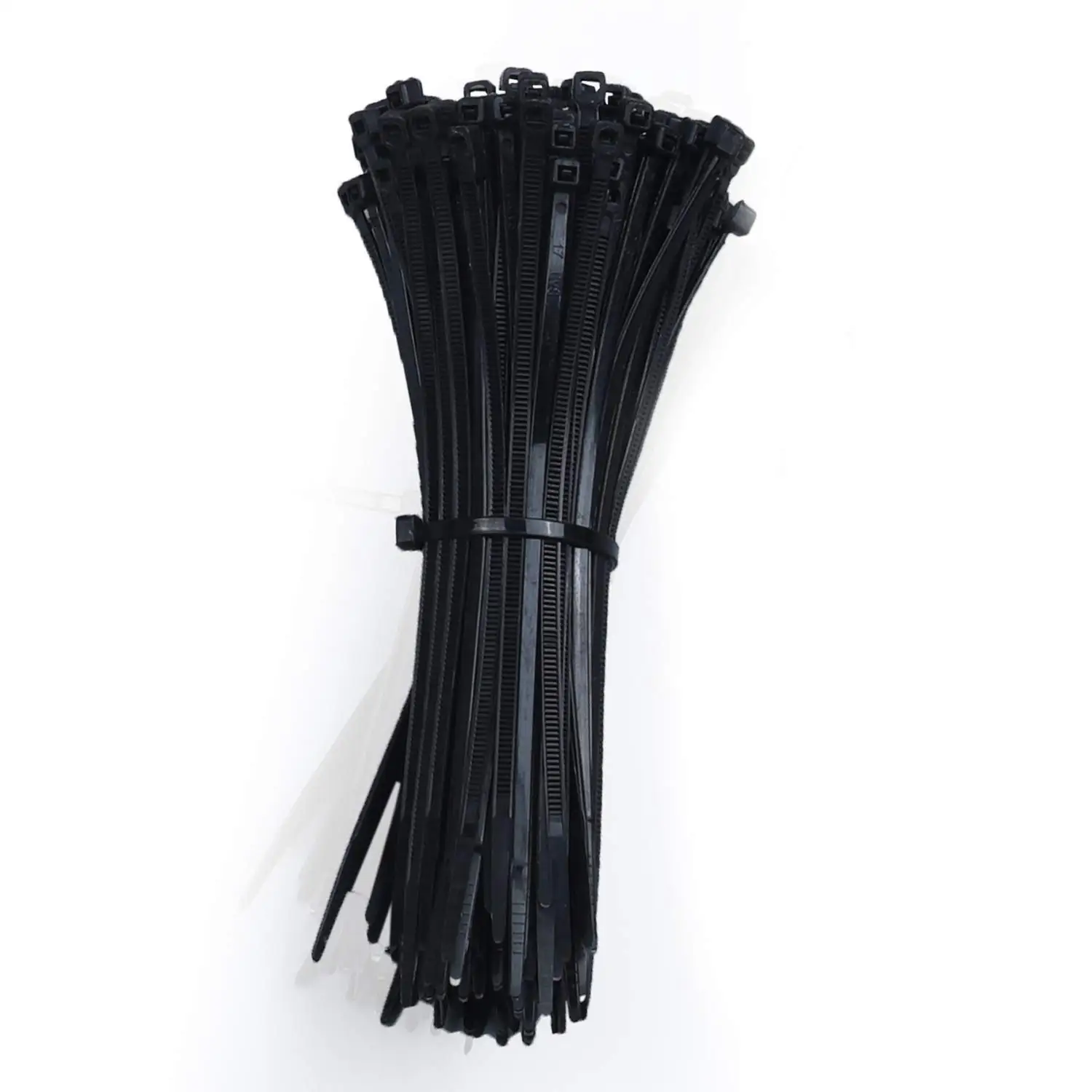 50lb Pack of 100pcs 4.8mm x 8” Black Nylon Cable Tie Zip Heavy Duty