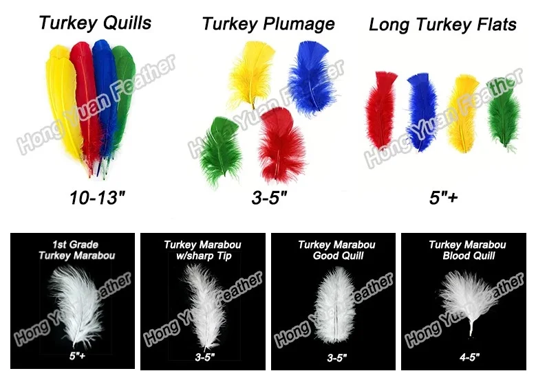 35 wholesale cheap diy turkey quill feather for event decoration