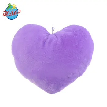 Oem Pure Purple Love Heart Shape Plush Soft Pillow Buy Love