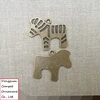 Wholesale zinc alloy bronze plaque tiger zebra pendant