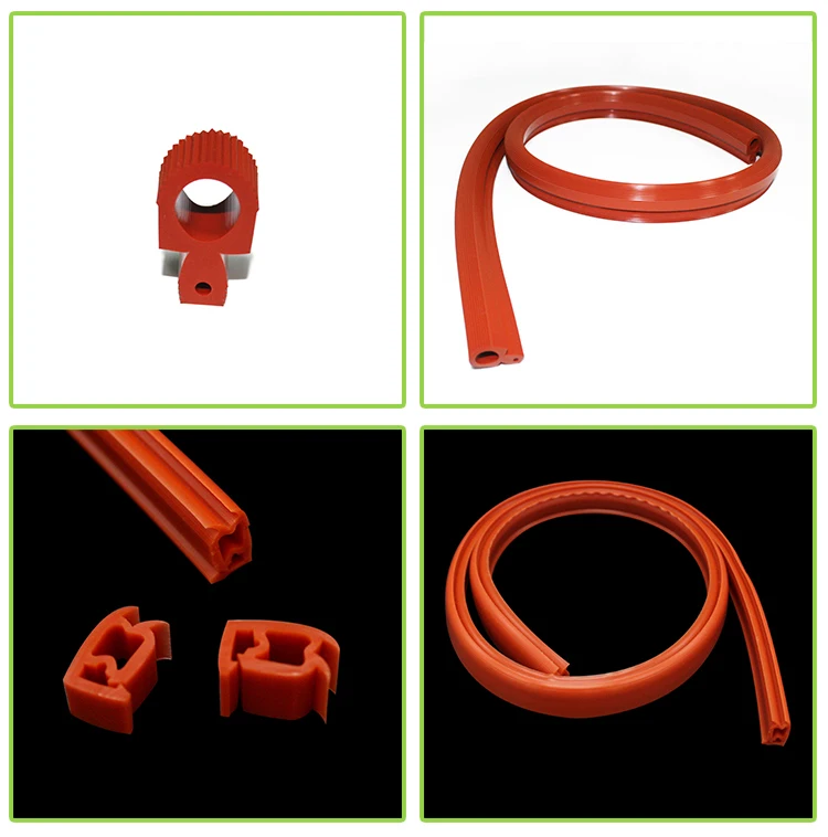 product-750-758 China Company Door Silicone Seal Strip E Shape Fireproof High Temperature Silicone Seal Oven Door Seal Strip