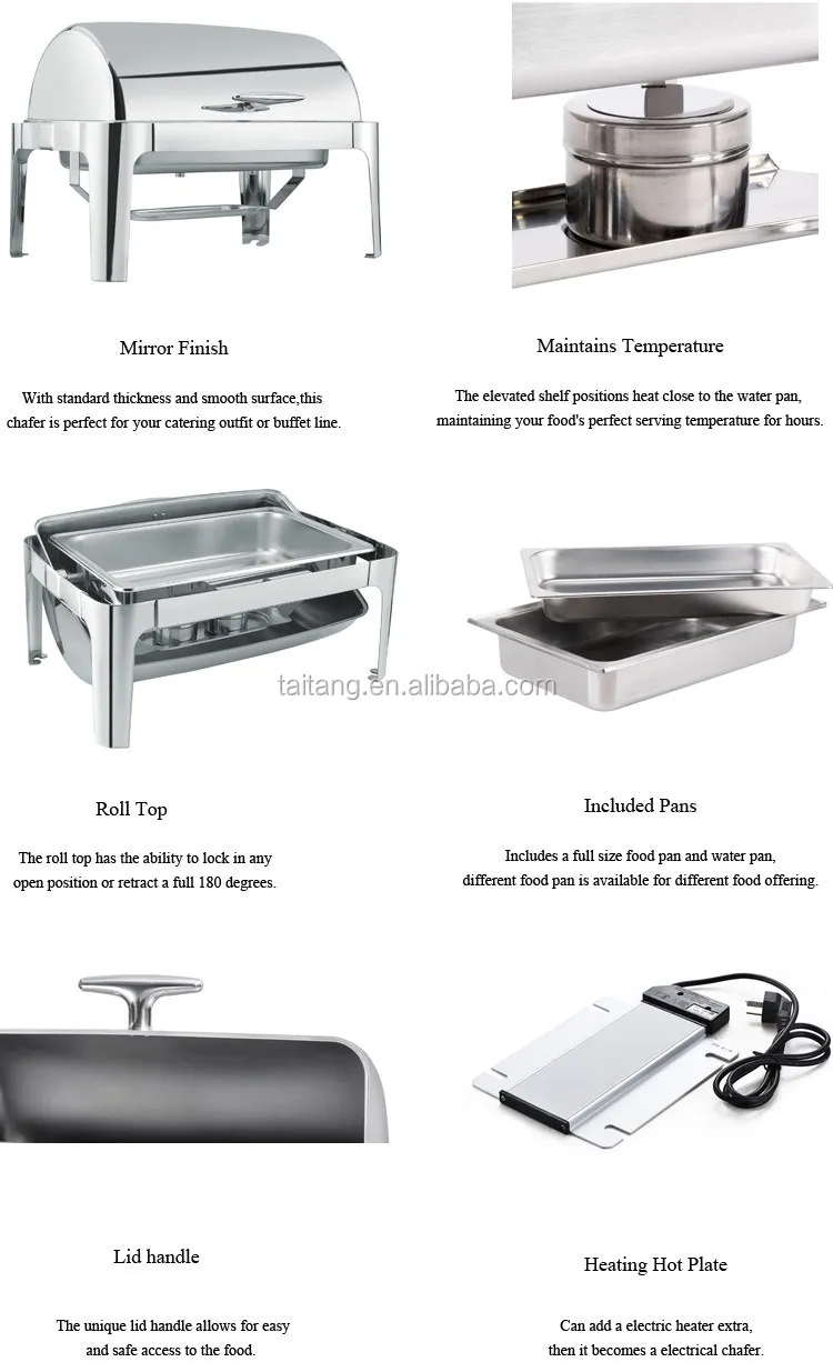 Used Catering Equipment For Sale Stainless Steel Food Warmers Chafing