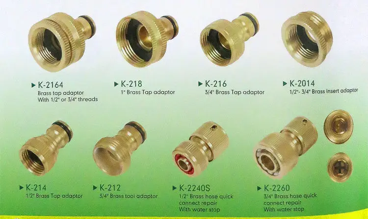3 Pair 1/2" Garden Water Quick Connect Brass Hose Tap Adapter Coupling Connector 