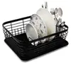 Easypag Painting dish rack square metal wire kitchen organizer dish rack withdraining board and spoon holder