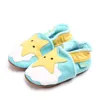 High quality cute animal design genuine leather baby moccasins shoes