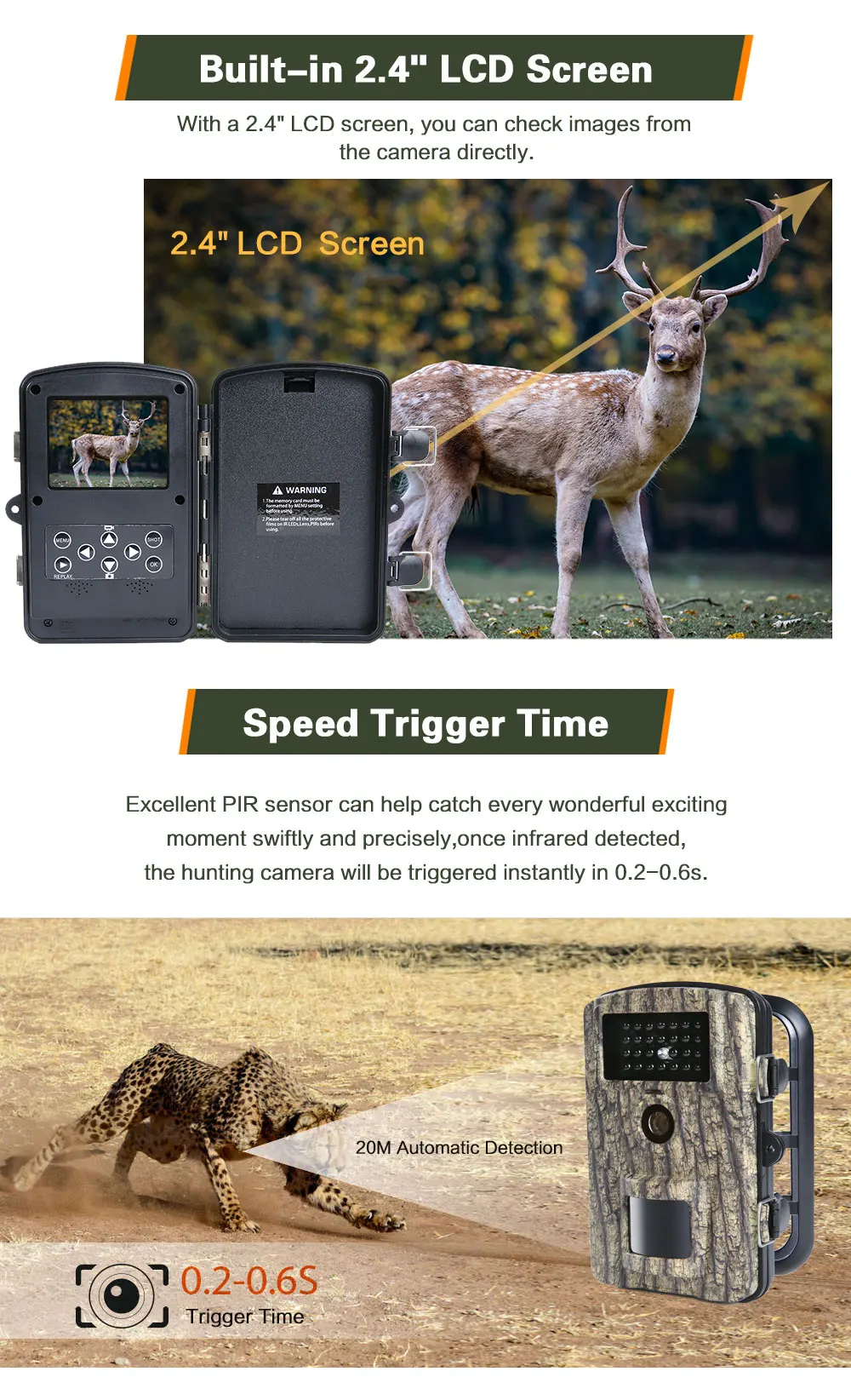 1080p Full Hd 12mp Night Vision Hunting Camera With 2.4 Inch Screen 27