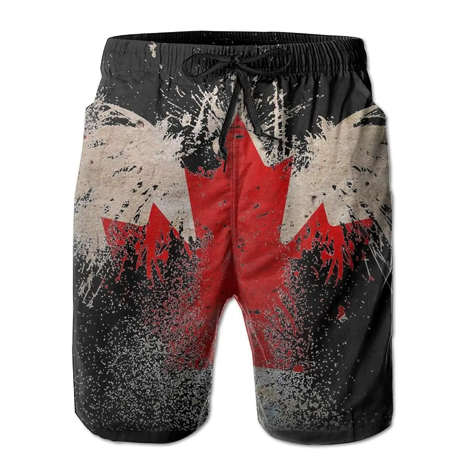 TOOLOUD Distressed Canadian Flag Maple Leaf Hoodie Sweatshirt