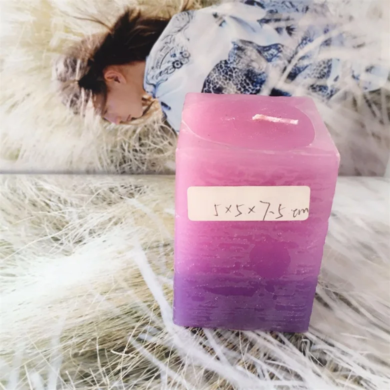 Gradient Colored Beautiful Home Fragrances Paraffin Wax Pillar Candles