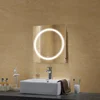 Custom large wall mount lighted LED bathroom mirror