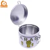 Hot selling metal can food packaging box round airtight tin with mechanism closure system for tea candy chocolate storage