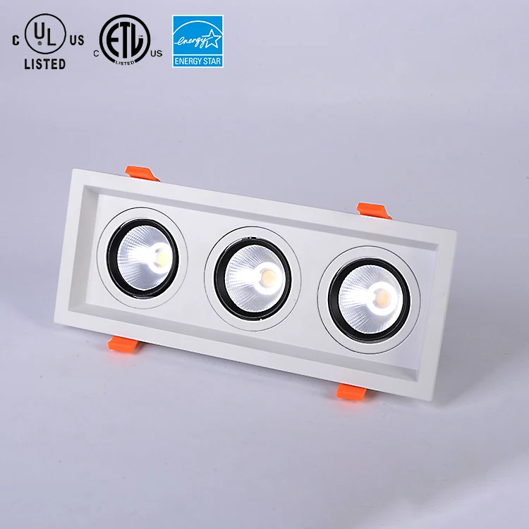 36w dimmable recessed multiple adjustable square led downlight