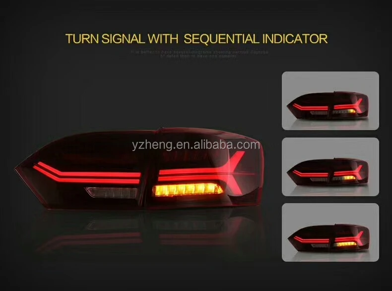 Vland Car Styling Taillights For Jetta 2012-2014 LED Tail Light For Sagitar Tail Light With Plug And Play