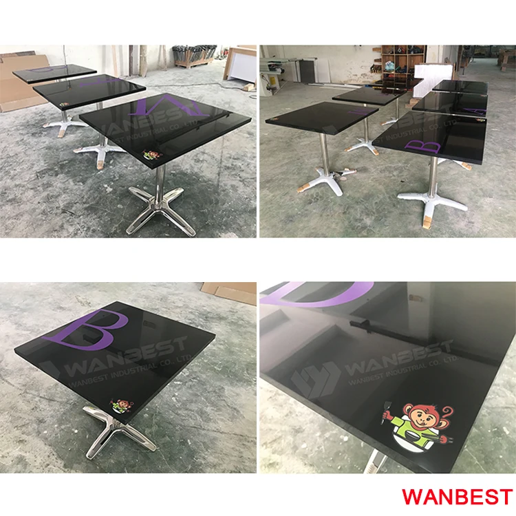 Wholesale Solid Surface Small Hotel Furniture Cafe Fast Food Shop Dining Room Table