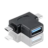 Free shipping factory prices adapter Type C male to Micro usb 2.0 male to USB 3.0 Female adapter for USB 3.0 cables black