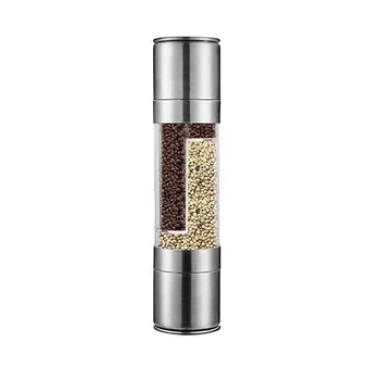 2018 Amazon Hot Sale New Product Kitchen Appliance Portable 2 In 1 Stainless Steel Manual Spice Salt Pepper Grinder