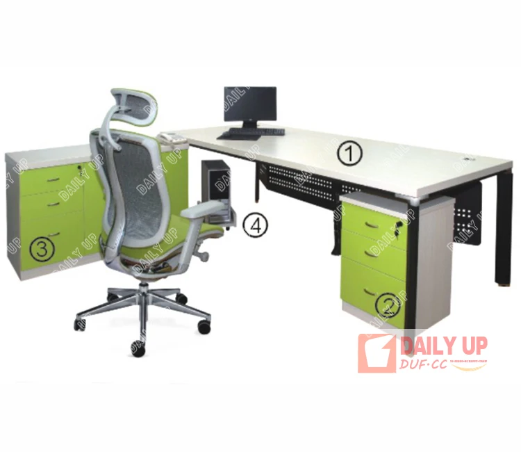 Manager Desk with Drawer L-Shaped Office Table Executive CEO Desk Furniture