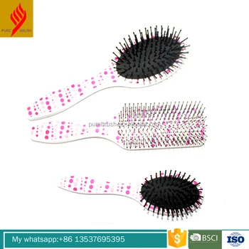 Factory Double Sided Heat Transfer Printing Straightening Hair Brush Factory Double Sided Heat Transfer Printing Straightening Hair Brush