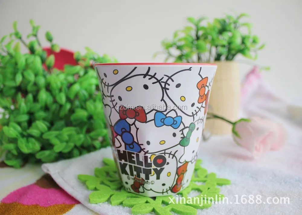 Two tone color melamine ice cream cup
