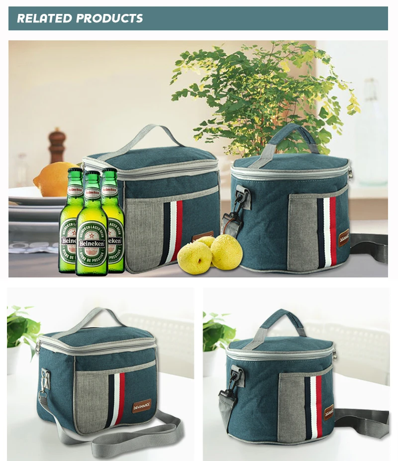 Insulated Reusable Bulk Men Box Lunch Bag,  Large Thermal Waterproof Aluminium Foil Custom Coles Medical Beer Wine Cooler Bag+