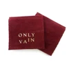 Custom Button Red Black Jewellery Packing Suede Velvet Gift Drawstring Packaging Bag Jewelry Pouch