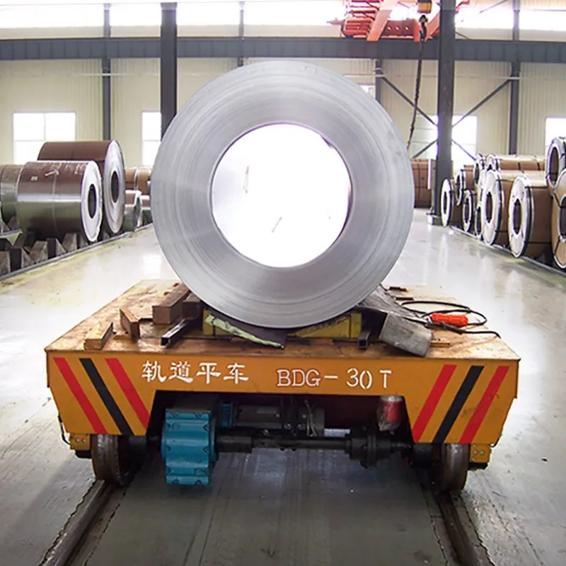 10t rail electric transfer cart for transfer steel pipe, billets , ladle and coil