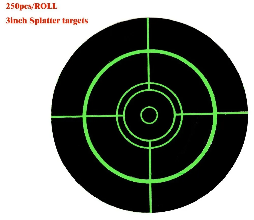 Shooting Splatter Targets 3 Inch Self Adhesive Paper Reactive Target