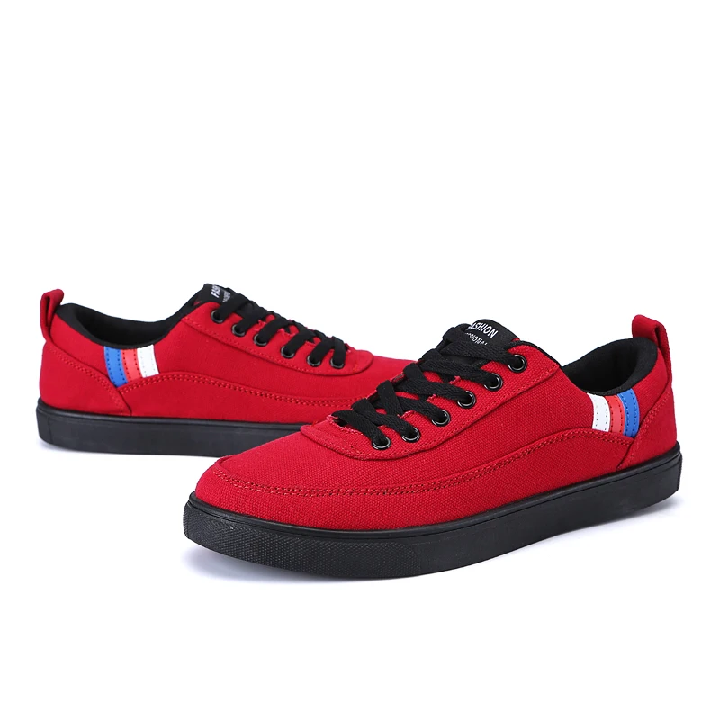 red canvas shoes mens