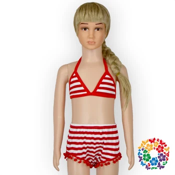 girls red swimwear