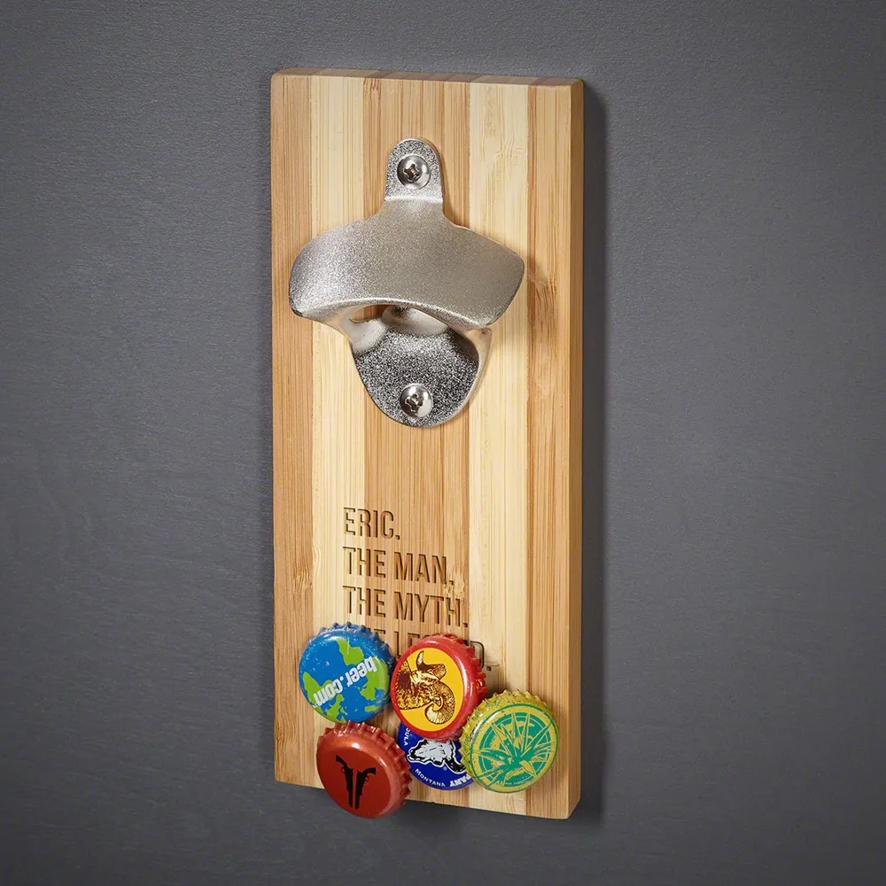 Wholesale Wooden Magnetic Wall Mounted Beer Bottle Opener - Buy Wooden ...