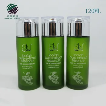 Download 120ml 4oz Frosted Green Glass Cosmetics Water Bottle ...