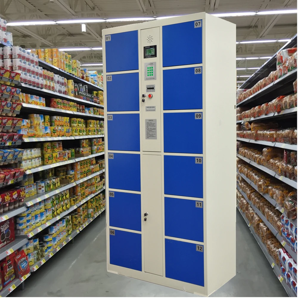 Airport Intelligent Storage Electronic Lockers With Automated Printer