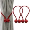 Window Curtain Magnetic Tiebacks Strong Magnet Tie Band Home Office Decorative Drapes Weave Holdbacks Holders European Style