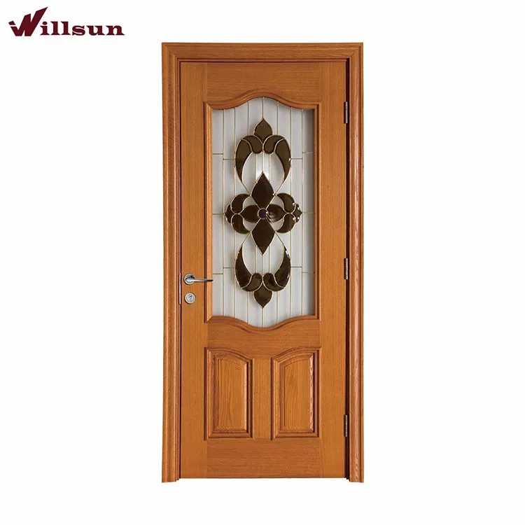 Recyclable Best Quality Wooden Door With Gorgeous Flower Glass Design Buy Luxury Wooden Door Wooden Door Color Wood Glass Door Product On Alibaba Com
