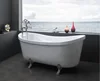 Hot selling high quality cheap 1700mm Solid Surface oval Acrylic White Freestanding Bathroom Bathtub for sale