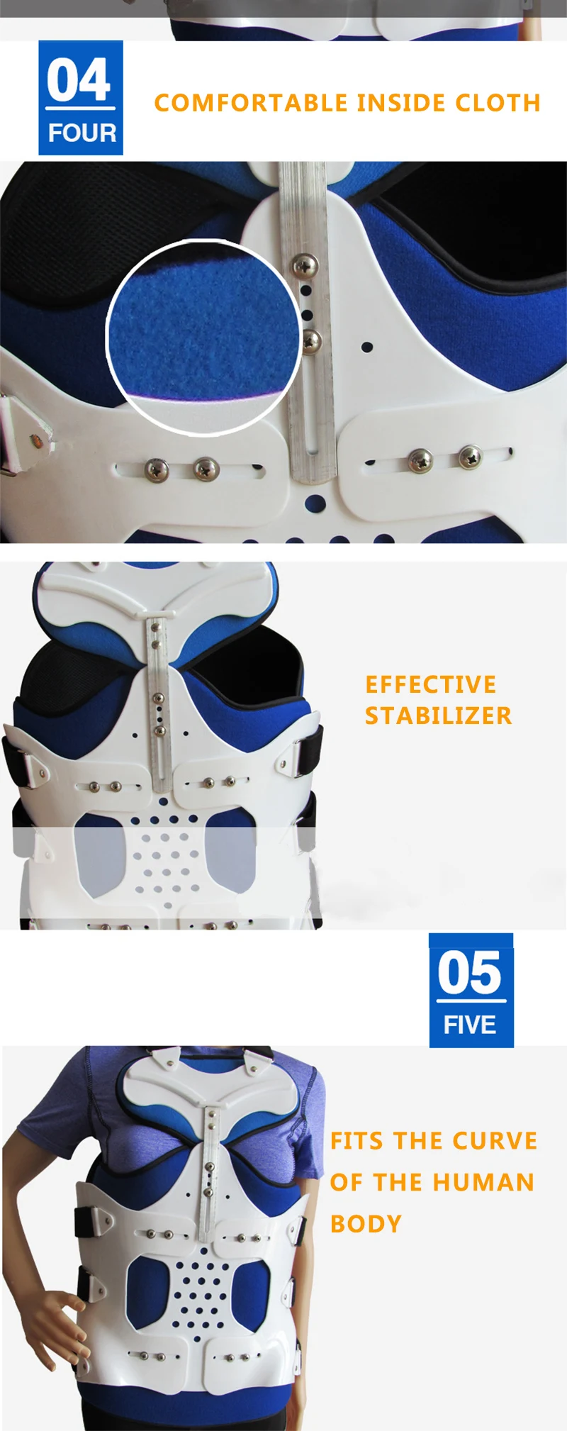 Adjustable Medical Cervical Spine Thoracic Orthosis Lumbar Support ...