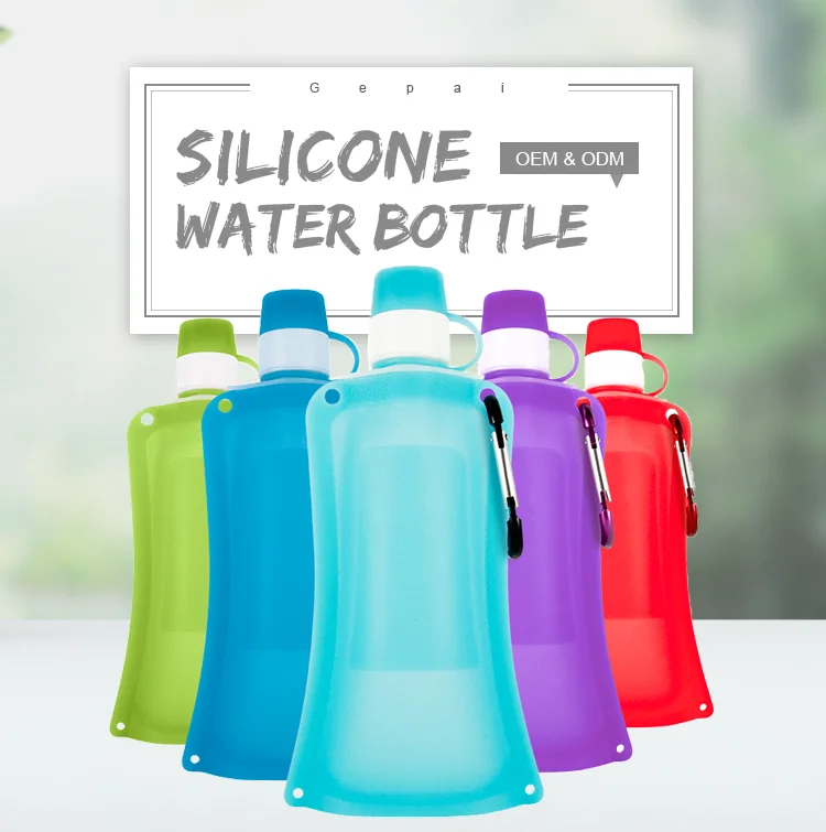 High Quality Foldable Silicone Water Bottle Collapsible Sport Bottles