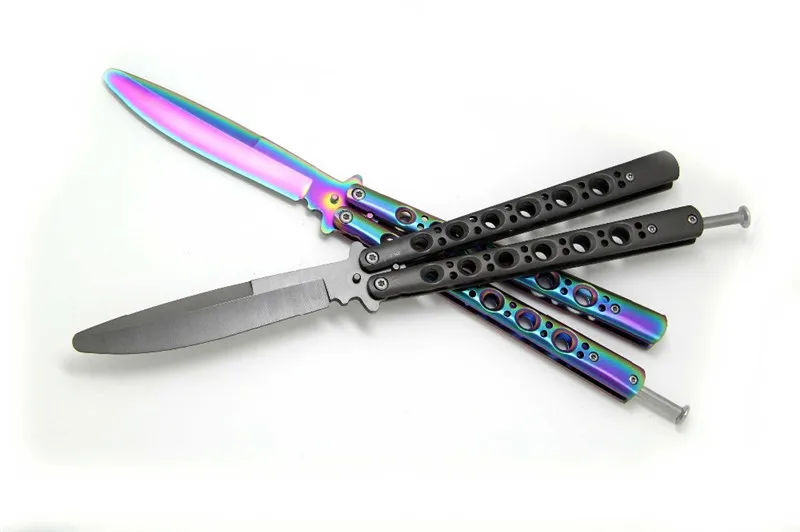 Butterfly Knife Without Hole Mini Csgo Training Knife Foldable Balisong