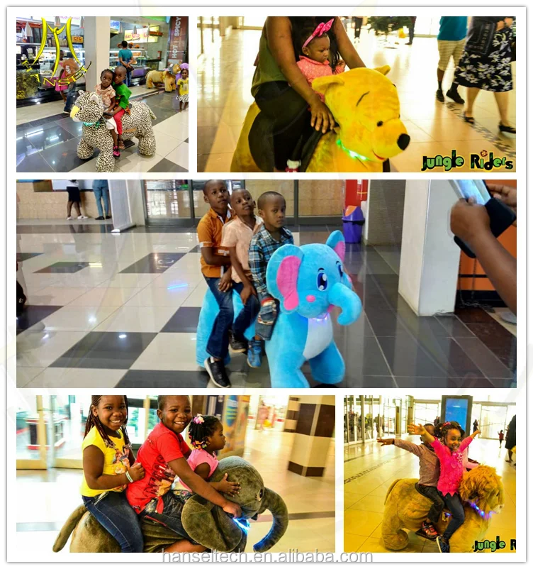 Hansel Kids Battery Operated Plush Toy Car Ride On Furry Animal Toys